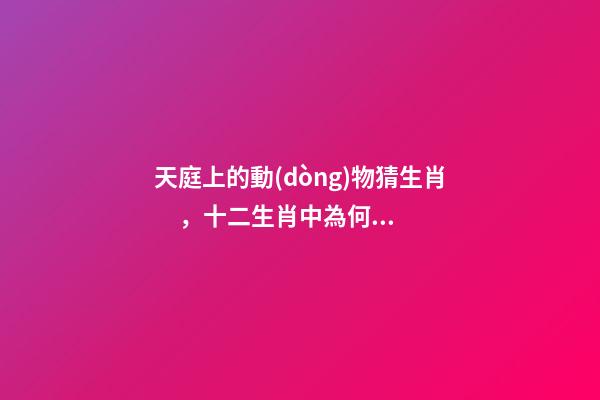 天庭上的動(dòng)物猜生肖，十二生肖中為何沒有“貓”這一屬相